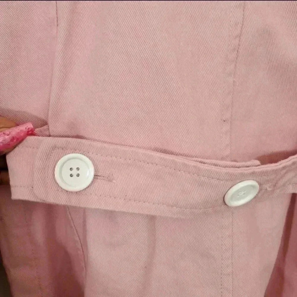 NWT! J.Crew Pale Pink Heavy Cotton Pea Coat. Size 10 - Picture 9 of 12